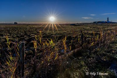 Solnedgang.
