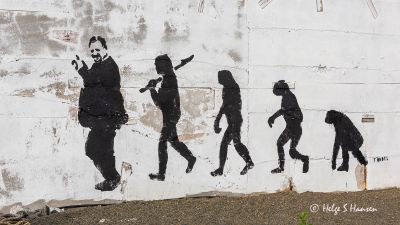 Street art
Evolusjonsteorien 
Keywords: Flekkefjord
