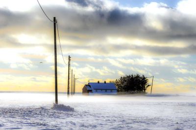 Stemningsbilde med oppvarmet snø som fordunster.
Keywords: Midthassel